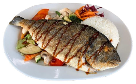 Ganze gebackene Dorade (leicht scharf, 500g)